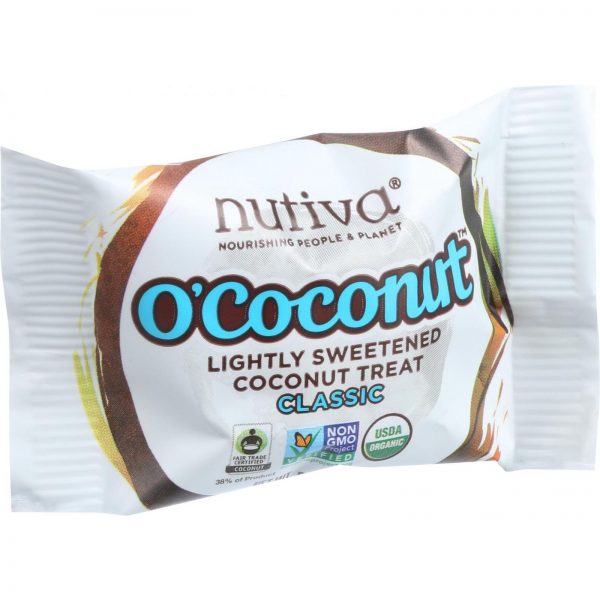 Nutiva Organic O Cococnut Bar - Classic - .5 oz - Case of 24