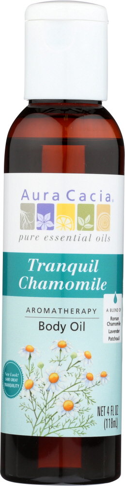 AURA CACIA: Body Oil Tranquil Chamomile, 4 oz